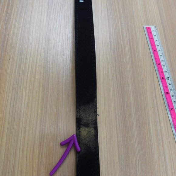 Belt Mens Black Leather Size 34 Silver Buckle Classic Dress Basic Formal Genuine - Picture 10 of 11